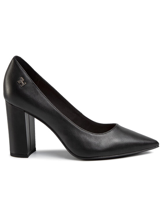 Tommy Hilfiger Laiviņas Tommy Hilfiger Feminine Leather High Heel Pump FW0FW04870 Melns