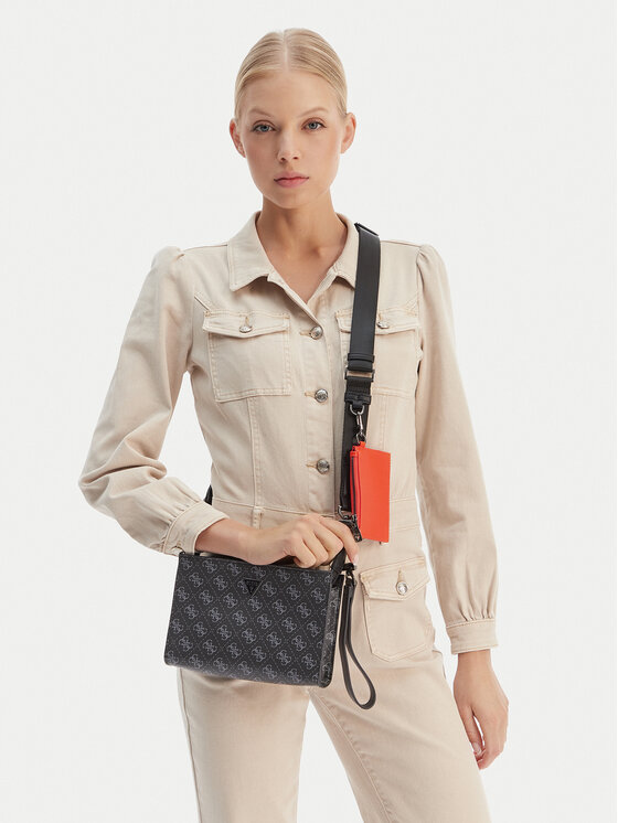 Guess Плоска сумка Guess HMMILO P6157 Чорний
