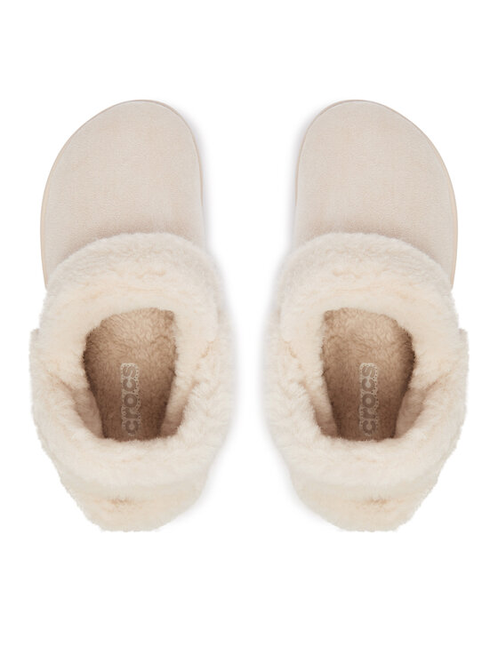 Crocs Παντόφλες Crocs Classic Unfurgettable Suede Clog 212106 Κρεμ
