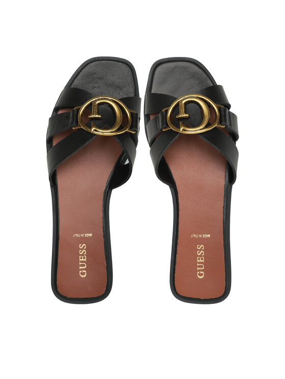 Guess Şlapi Guess Symo Made In Italy FL6SYM LEA19 Negru