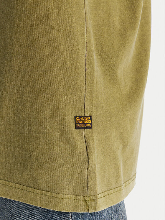 G-STAR G-Star Raw Majica Overdyed D24780-C756 Zelena Boxy Fit