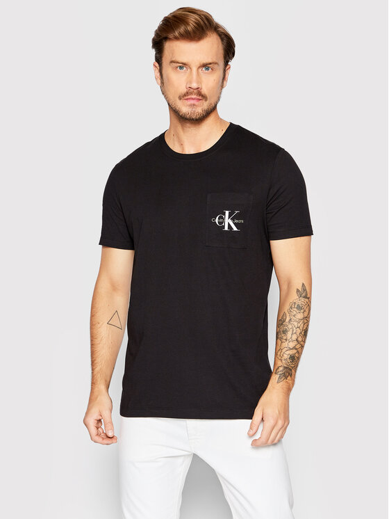 Calvin Klein Jeans Calvin Klein Jeans Marškinėliai J30J320936 Juoda Slim Fit