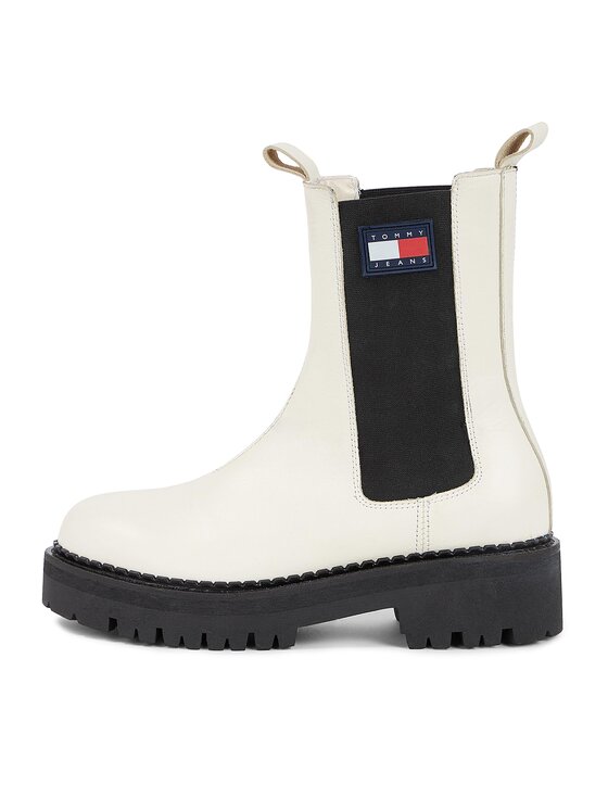Tommy Jeans Ghete Jodhpur Tommy Jeans Tjw Urban Chelsea EN0EN02298 Alb