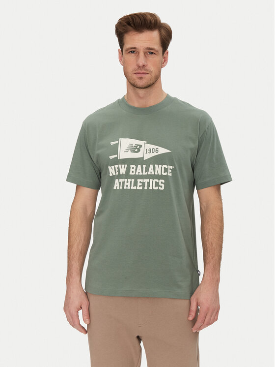 New Balance New Balance Majica MT51924 Zelena Relaxed Fit