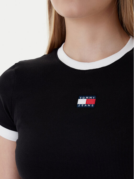Tommy Jeans Tommy Jeans Camiseta Badge DW0DW22575 Negro Slim Fit