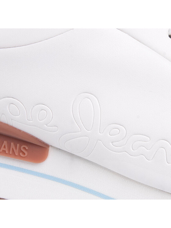 Sneakers Pepe Jeans Rusper Logo PLS30994 Alb | Epantofi.ro