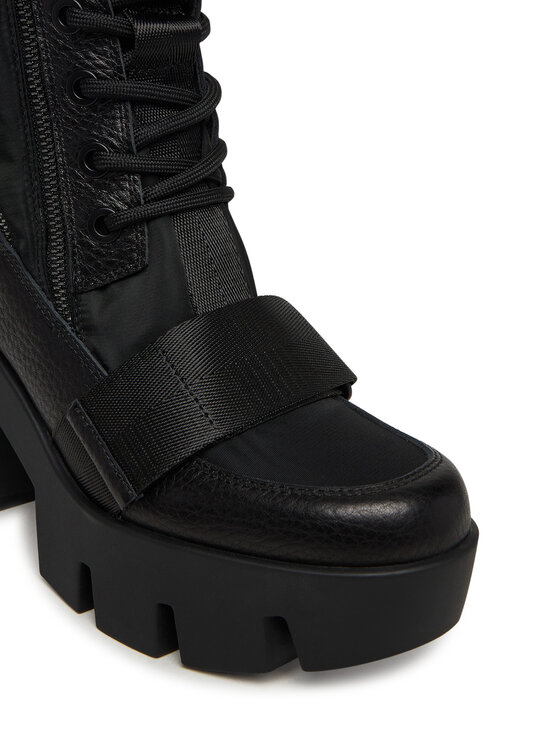 United Nude Šnurovacia obuv United Nude Grip Combat Mid 1096201165 Čierna