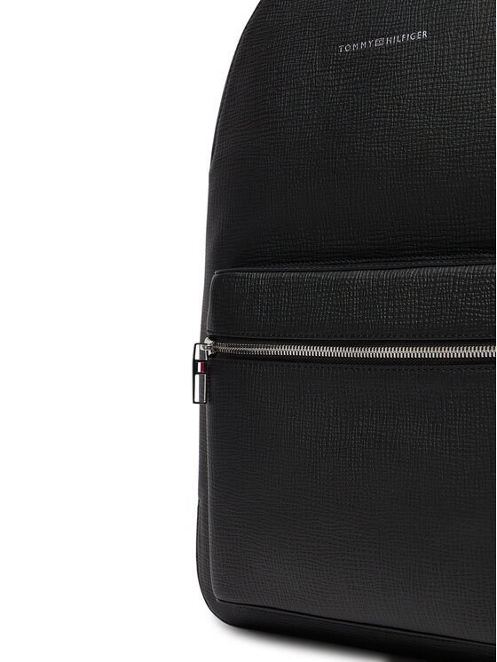 Tommy Hilfiger Ruksak Tommy Hilfiger Th Business Leather Backpack AM0AM13641 Čierna
