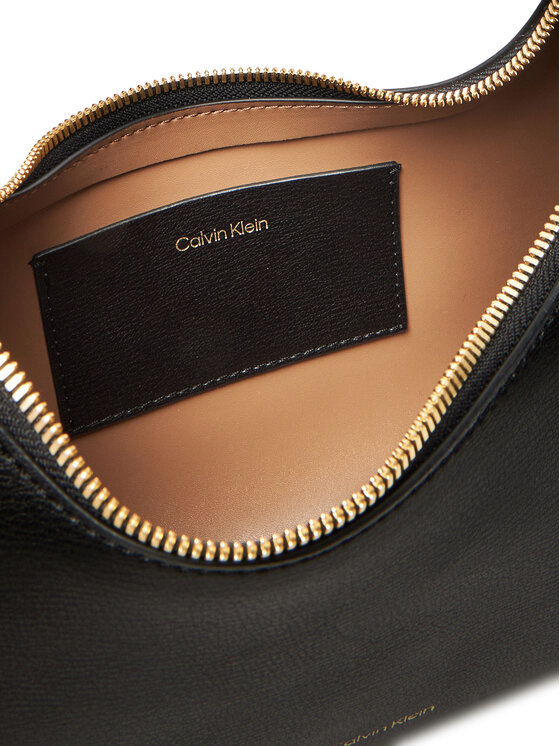 Calvin Klein Kabelka Calvin Klein Foil Logo Conv Shou?Lder Bag LV04F3272G Čierna