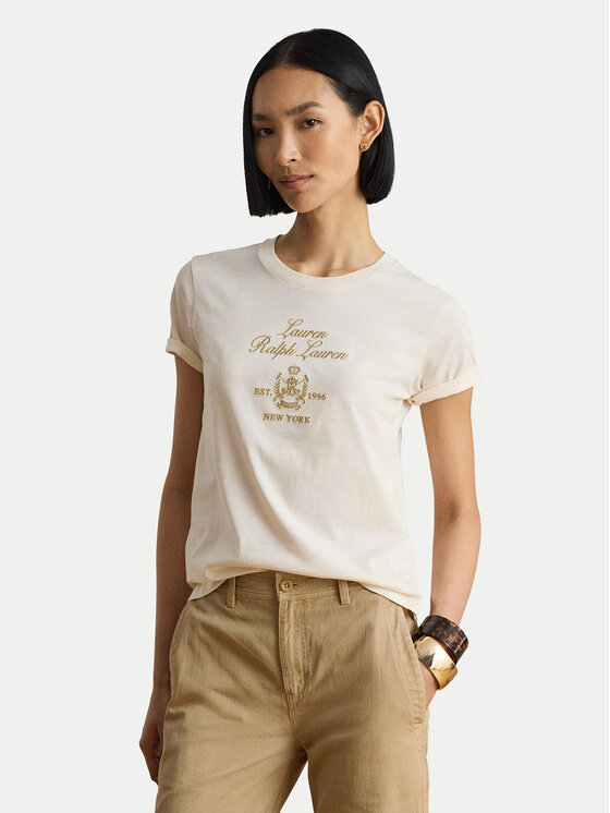 LAUREN RALPH LAUREN LAUREN RALPH LAUREN Camiseta 200P13943002 Crema Regular Fit