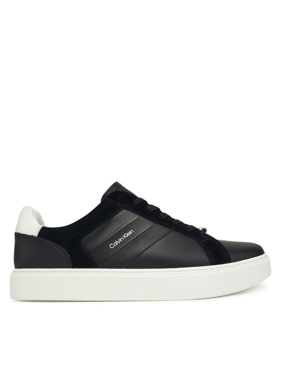 Calvin Klein Sneakers Calvin Klein Classic Cupsole Laceup Tape Lth YM0YM01430 Nero