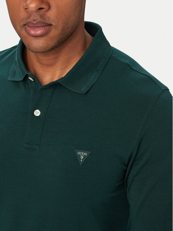 Guess Guess Polo M6YP36 K4395 Verde Extra Slim Fit