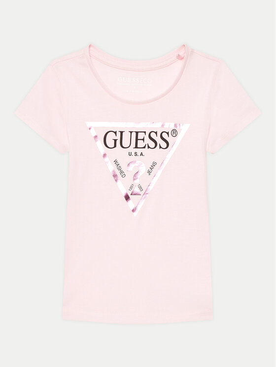 Guess Guess Футболка K73I56 K8HM0 Рожевий Regular Fit