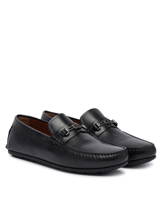 Tommy Hilfiger Мокасини Tommy Hilfiger Flag Lth Hardware Driver FM0FM06089 Черен