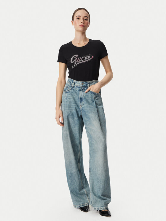 Guess Guess Camiseta W6YI21 K4337 Negro Regular Fit