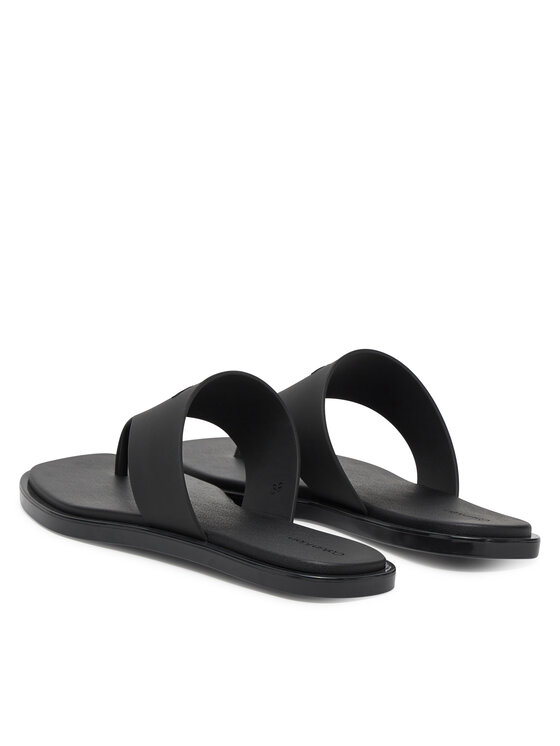 Calvin Klein Čības uz pirksta Calvin Klein Toepost Tpu Slide HW0HW02836 Melns