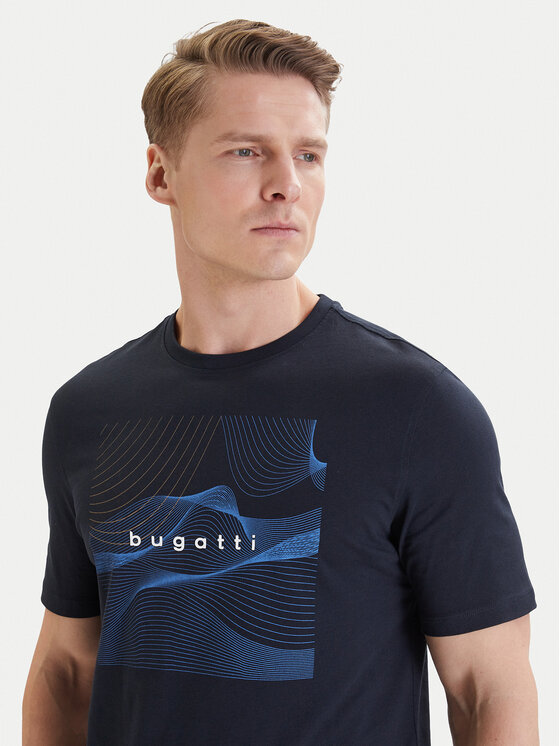 Bugatti Bugatti Футболка 8350-75044C Cиній Regular Fit