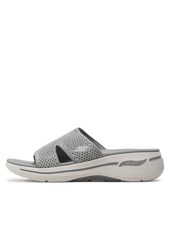 Skechers Klapki Skechers Go Walk Arch Fit Sandal-Joyful 140274/GRY Szary