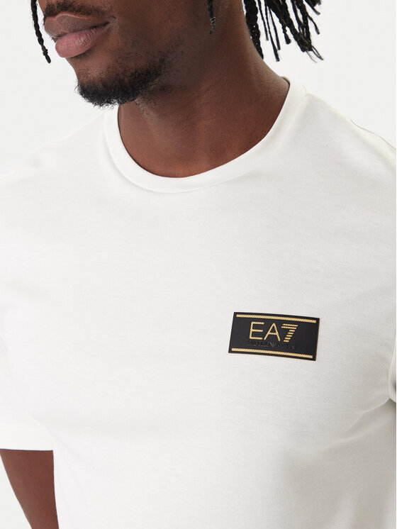 EA7 Emporio Armani EA7 Emporio Armani Camiseta 7M001331 AF13739 U0004 Écru Regular Fit