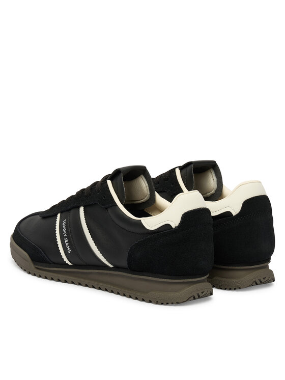 Tommy Jeans Sneakers Tommy Jeans Tjw Low Profile Runner Lthr Mix EN0EN03001 Negru