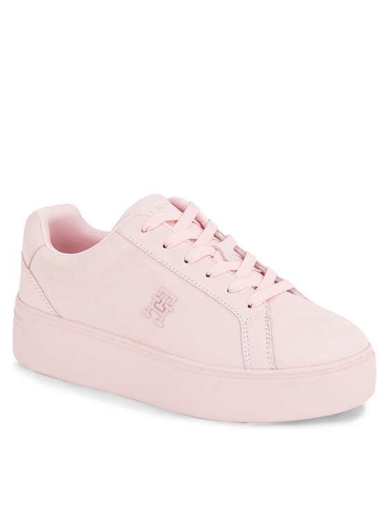 Tommy Hilfiger Αθλητικά Tommy Hilfiger Platform Court Sneaker Nubuck FW0FW07912 Ροζ