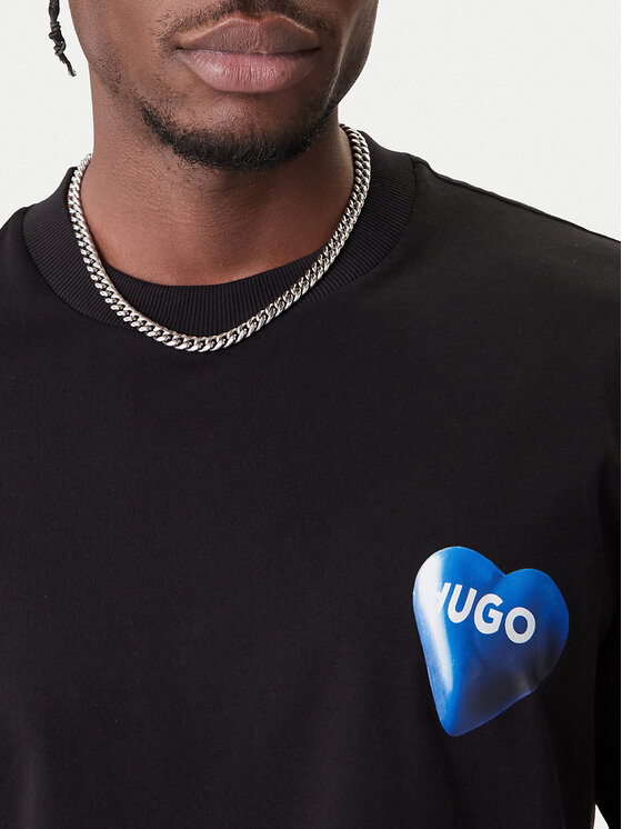 HUGO HUGO Camiseta Nalentinio 50562727 Negro Regular Fit
