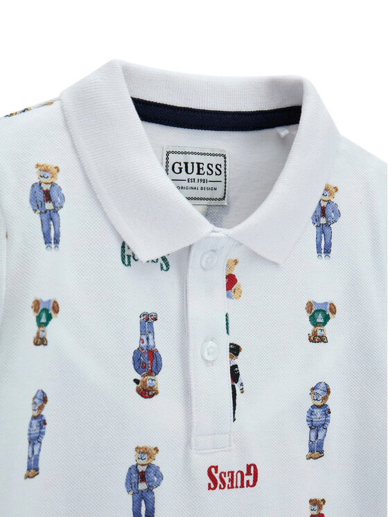Guess Guess Polo N6RP01 KBV51 Blanco