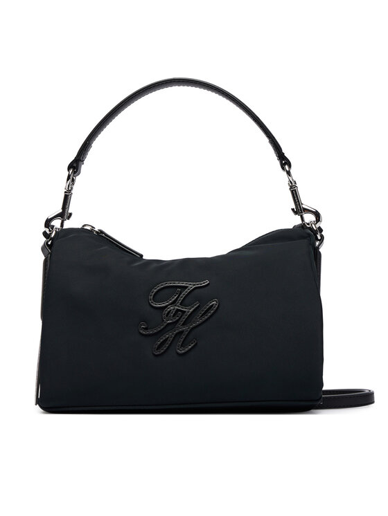 Tommy Hilfiger Дамска чанта Tommy Hilfiger Th Elevated Nylon Mini Crossover AW0AW18623 Черен