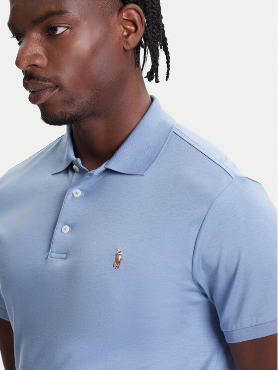 Polo Ralph Lauren Polo Ralph Lauren Поло 710704319169 Голубий Custom Slim Fit