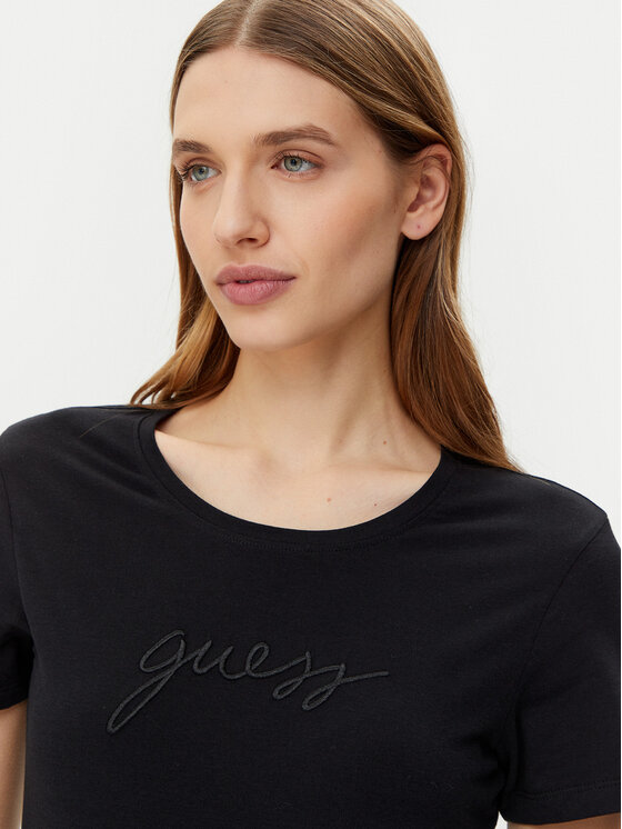 Guess Guess Футболка O5GI02 KBBU1 Чорний Regular Fit