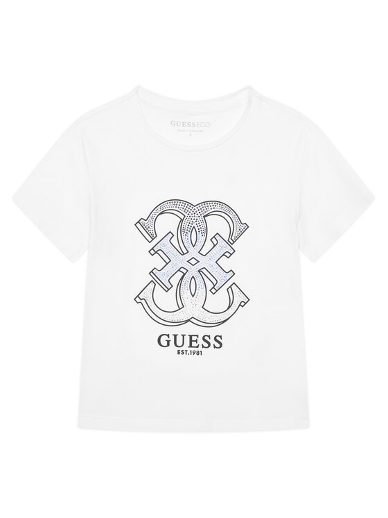 Guess Guess Футболка J6RI28 K6YW4 Білий Regular Fit