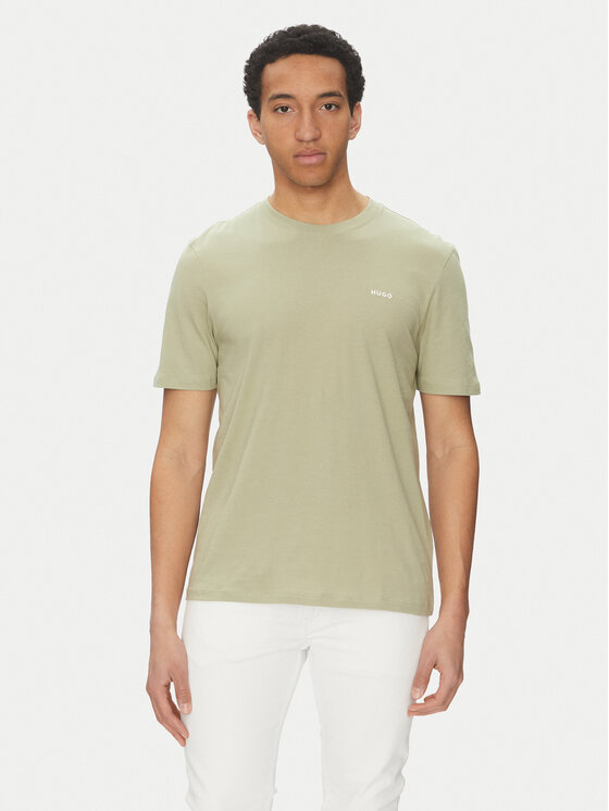 HUGO HUGO Футболка Dero222 50466158 Зелений Regular Fit