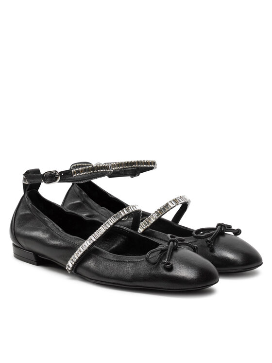 Stuart Weitzman Балетки Stuart Weitzman Stefannie Balet Flat SI443 Чорний