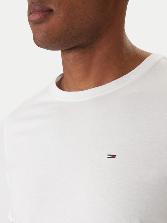 Tommy Jeans Tommy Jeans Majica DM0DM04411 Bela Slim Fit