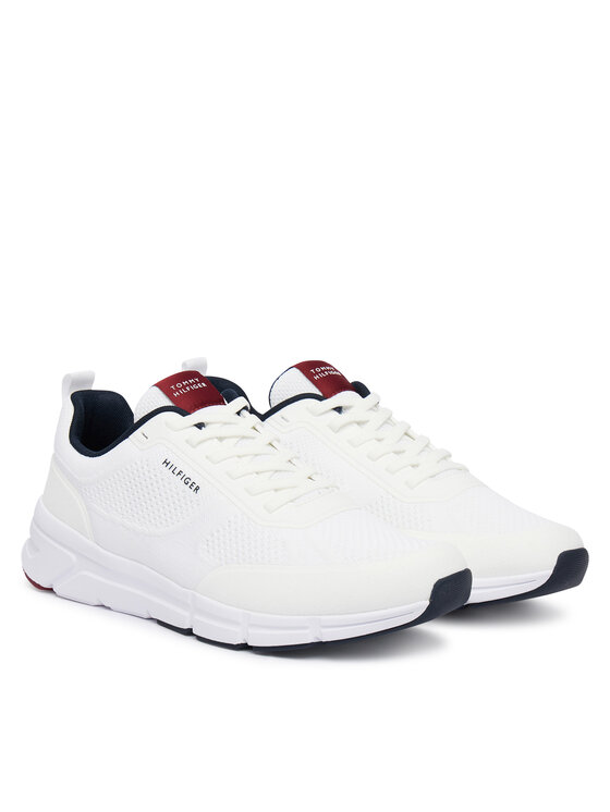 Tommy Hilfiger Sneakers Tommy Hilfiger Light Knitted Hilfiger Runner FM0FM06010 Bianco