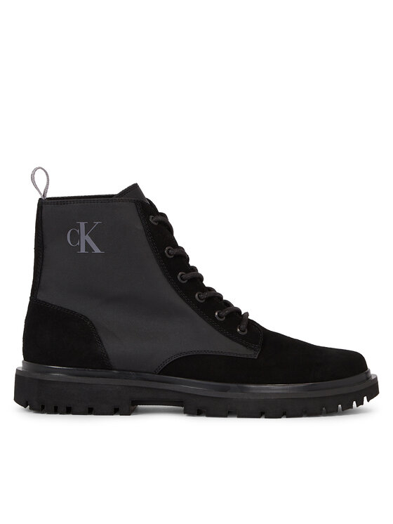 Calvin Klein Jeans Auliniai batai Calvin Klein Jeans Eva Mid Laceup Lth Boot Hiking YM0YM00842 Juoda