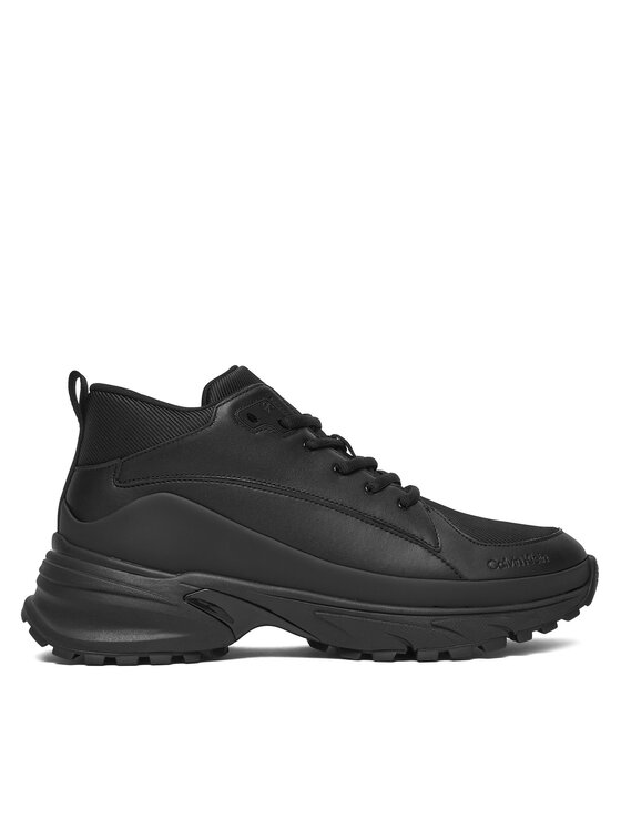 Calvin Klein Сникърси Calvin Klein Hike Runner Mid Laceup Tech Mix YM0YM01418 Черен