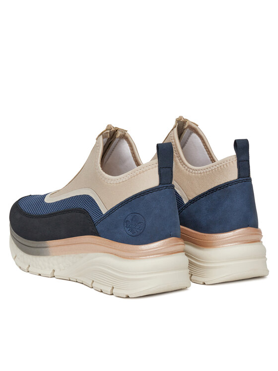Rieker Sneakersy Rieker 48053-14 Tmavomodrá