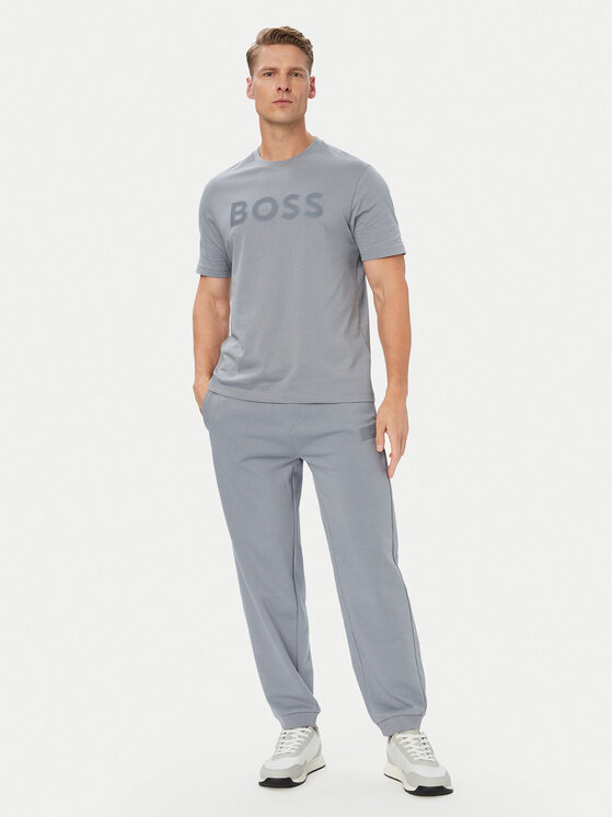 BOSS BOSS Camiseta Structure Logo 50566883 Gris Regular Fit