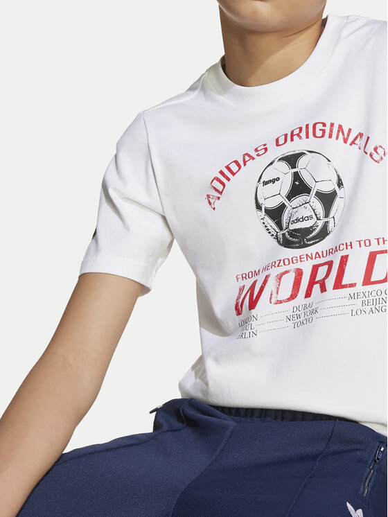 adidas adidas Футболка Graphic JV7694 Білий Regular Fit