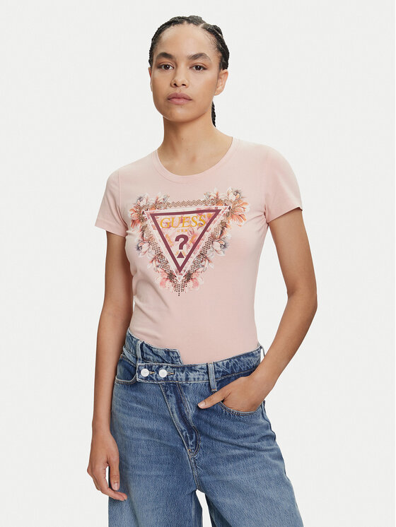 Guess Guess T-shirt W5YI08 J1314 Narančasta Regular Fit