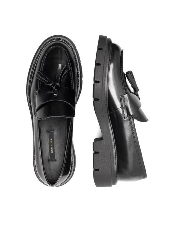 GINO ROSSI Loafersy Gino Rossi RUBBER-I22 23580AB Czarny