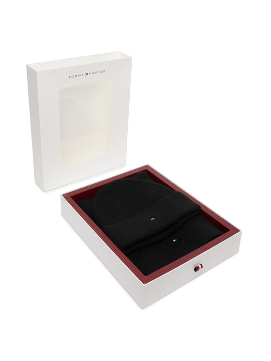 Tommy Hilfiger Set šal i kapa Tommy Hilfiger AW0AW19136 Crna