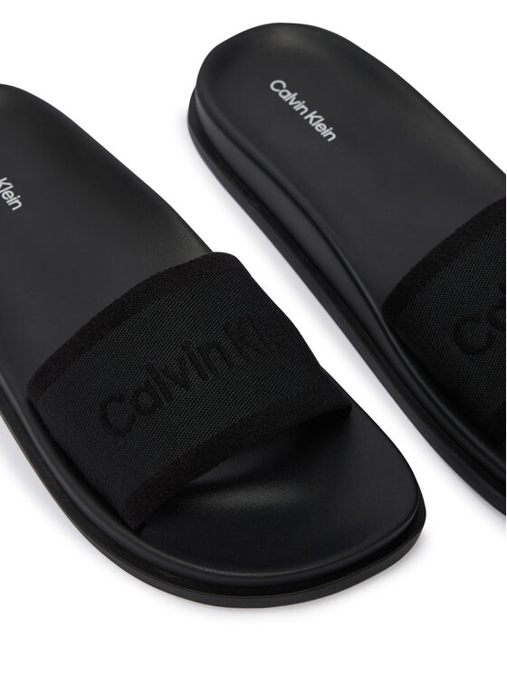 Calvin Klein Šlepetės Calvin Klein City Sandal Mule Webbing HW0HW02887 Juoda
