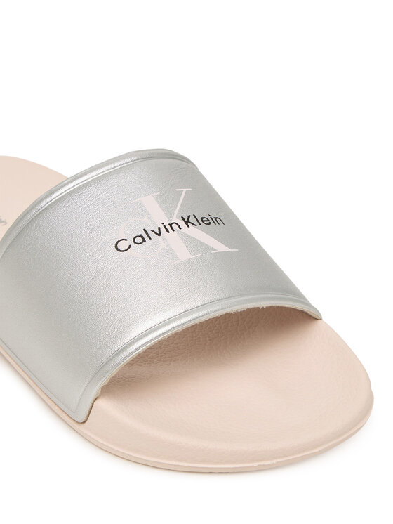 Calvin Klein Klapki Calvin Klein V3A0-83268-1367 Srebrny
