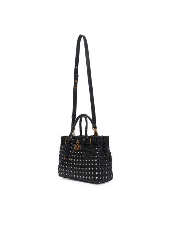 Tommy Hilfiger Kabelka Tommy Hilfiger American Icon Mini Tote Braided AW0AW18734 Čierna
