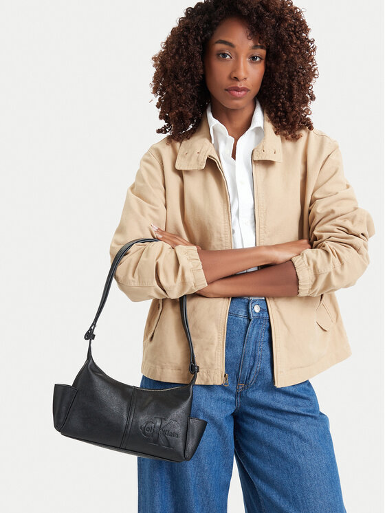 Calvin Klein Torebka Calvin Klein Pockets Monologo Crossbody LV04F3687G Czarny