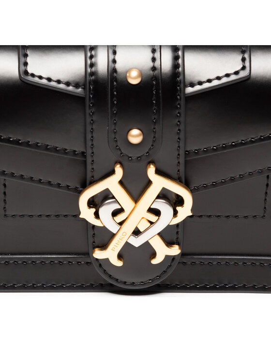 PINKO Сумка на пояс﻿ PINKO Double P Baby Icon Classique C Al 20-21 PLTT 1P21SA Y6JD Чорний