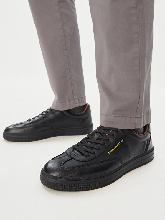 Tommy Hilfiger Sneakers Tommy Hilfiger Th Lo Lux Lth Sneaker FM0FM05996 Negru