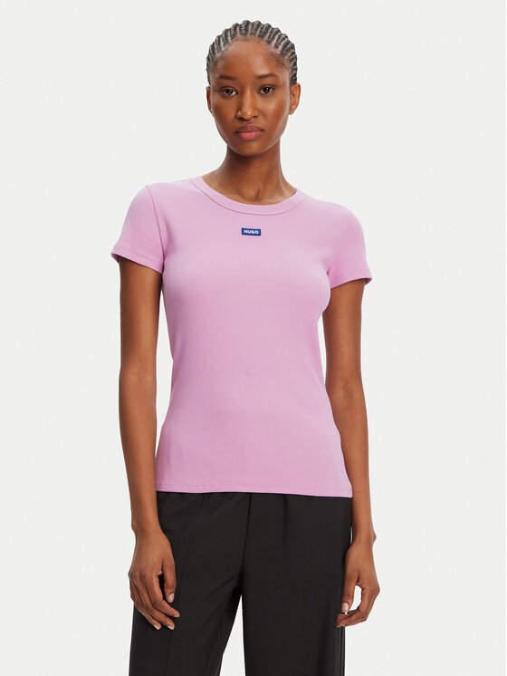 HUGO HUGO Marškinėliai Easy 50523924 Rožinė Slim Fit
